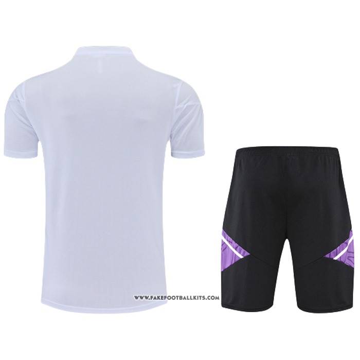 Tracksuit
 Real Madrid Short Sleeve
 22/23 White
 and 
Purpura - Shorts
